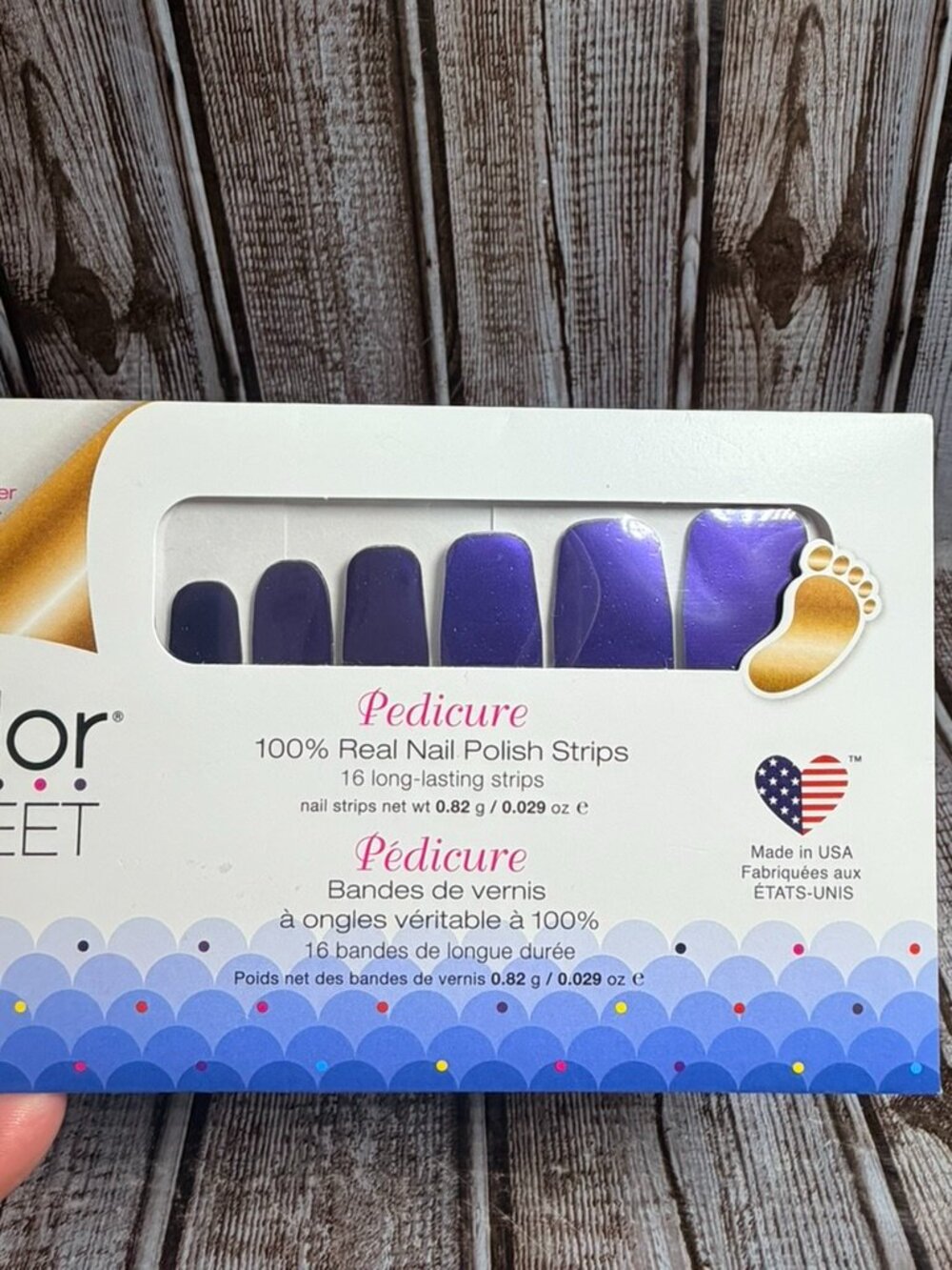 Evening Sky Pedicure Color Street Nail Polish Strips Purple Nail Polish